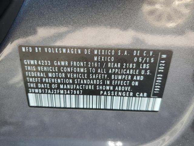 2015 VOLKSWAGEN JETTA SE - 3VWB17AJ2FM347967