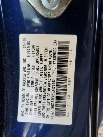 VIN 1HGCR3F85GA025483 2016 Honda Accord, Exl no.13