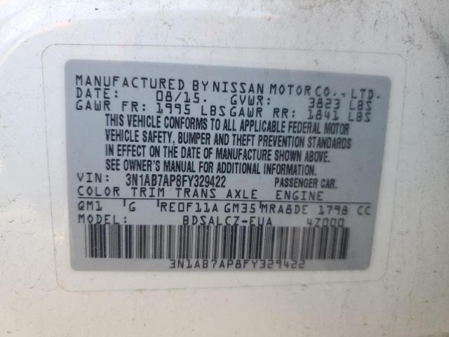 2015 NISSAN SENTRA S - 3N1AB7AP8FY329422