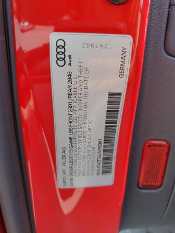 2018 AUDI S5 PRESTIG WAUC4CF56JA095341