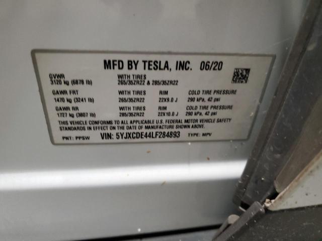 2020 TESLA MODEL X - 5YJXCDE44LF284893