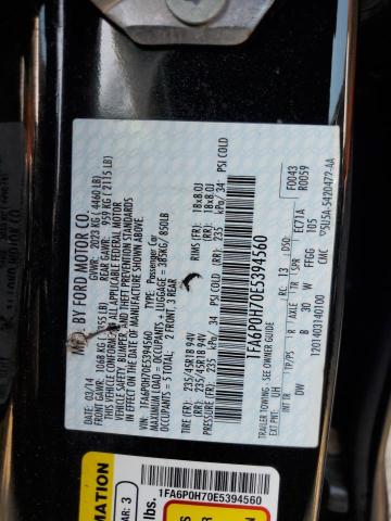 VIN 1FA6P0H70E5394560 2014 Ford Fusion, SE no.12