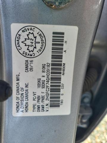 2016 HONDA CIVIC EX - 2HGFC2F74GH039182
