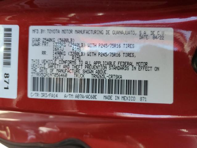 2022 TOYOTA TACOMA ACC - 3TYRX5GN1NT056460