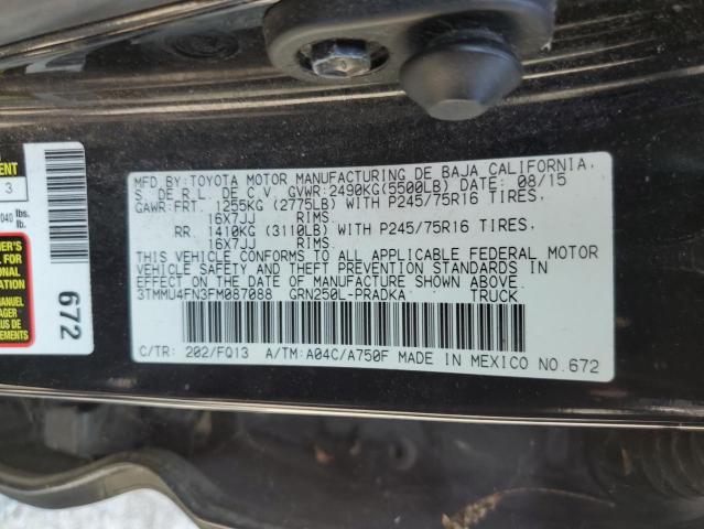 2015 TOYOTA TACOMA DOU - 3TMMU4FN3FM087088