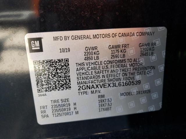 2020 CHEVROLET EQUINOX LT - 2GNAXVEX3L6160539