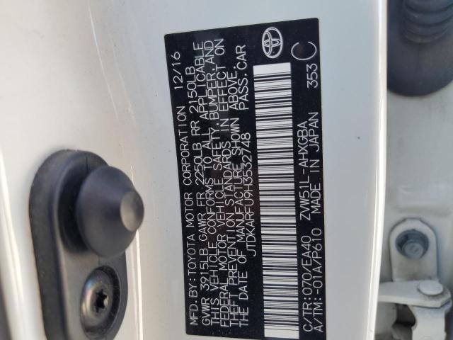 2017 TOYOTA PRIUS - JTDKARFU9H3532748
