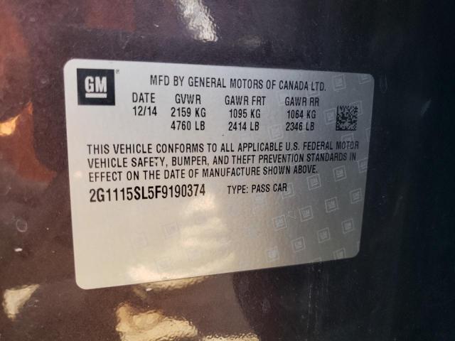 2015 CHEVROLET IMPALA LT - 2G1115SL5F9190374