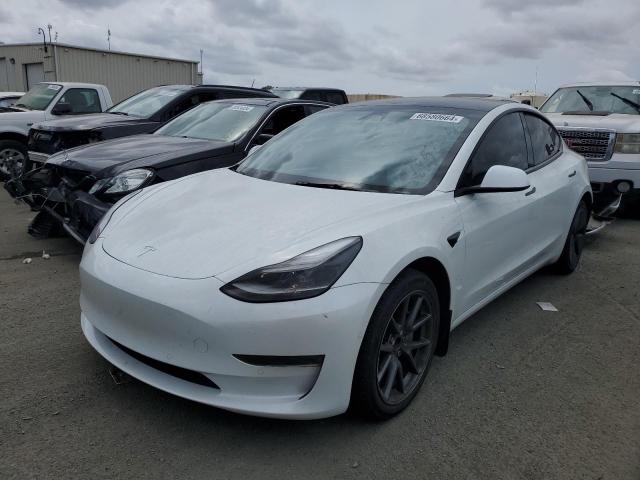 TESLA MODEL 3 2022 white  electric 5YJ3E1EA2NF340703 photo #1