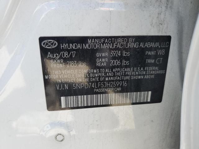 2018 HYUNDAI ELANTRA SE - 5NPD74LF5JH259916
