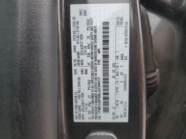 2020 FORD ESCAPE S - 1FMCU0F69LUC04317