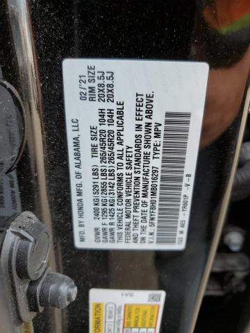 2021 HONDA PASSPORT 5FNYF8H01MB016297