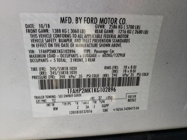 2019 FORD TAURUS POL - 1FAHP2MK1KG102896