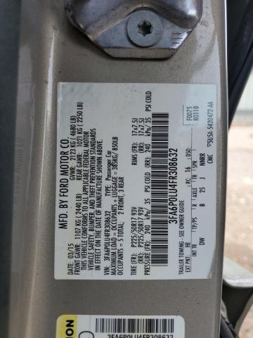 VIN 3FA6P0LU4FR308632 2015 Ford Fusion, Se Hybrid no.13