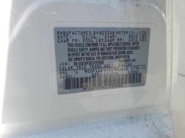 2016 NISSAN SENTRA S - 3N1AB7APXGY222888