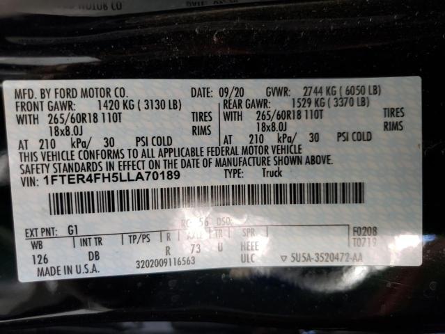 2020 FORD RANGER XL - 1FTER4FH5LLA70189