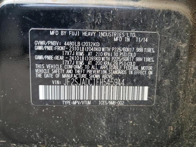 2015 SUBARU FORESTER 2 - JF2SJADC1FH545944