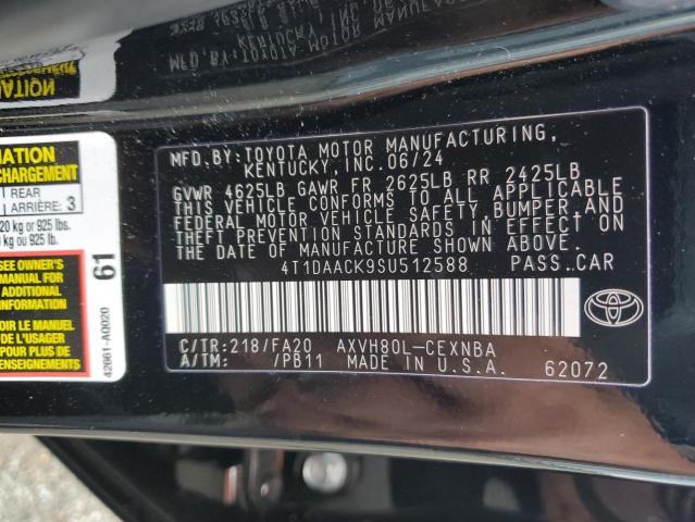 VIN 4T1DAACK9SU512588 2025 TOYOTA CAMRY no.13