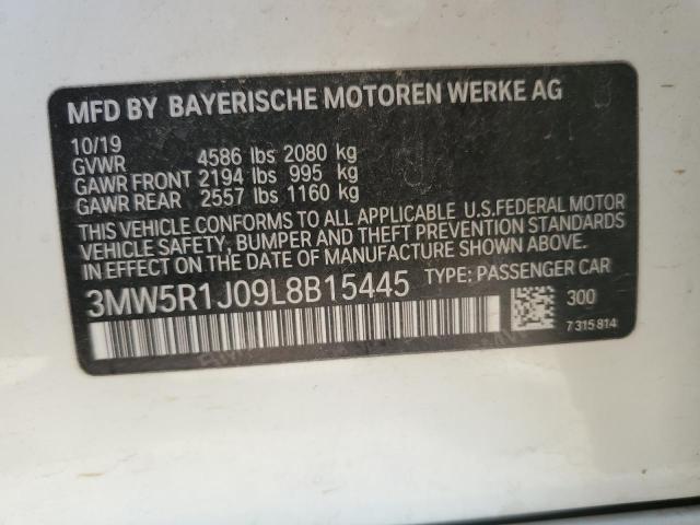 2020 BMW 330I 3MW5R1J09L8B15445