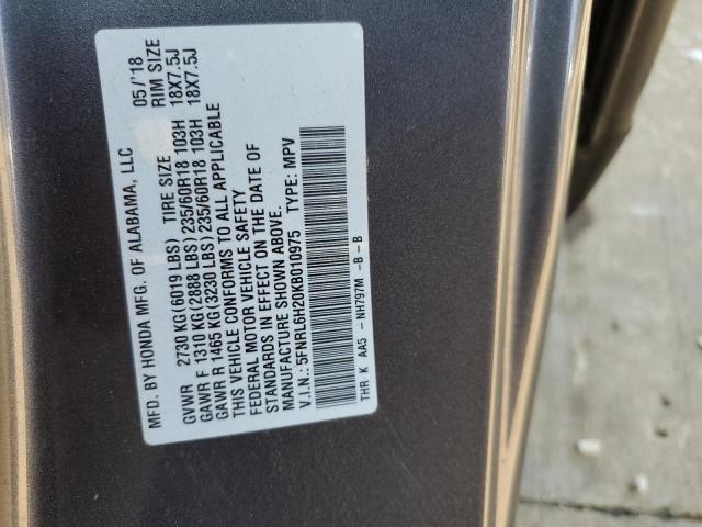 2019 HONDA ODYSSEY LX 5FNRL6H20KB010975