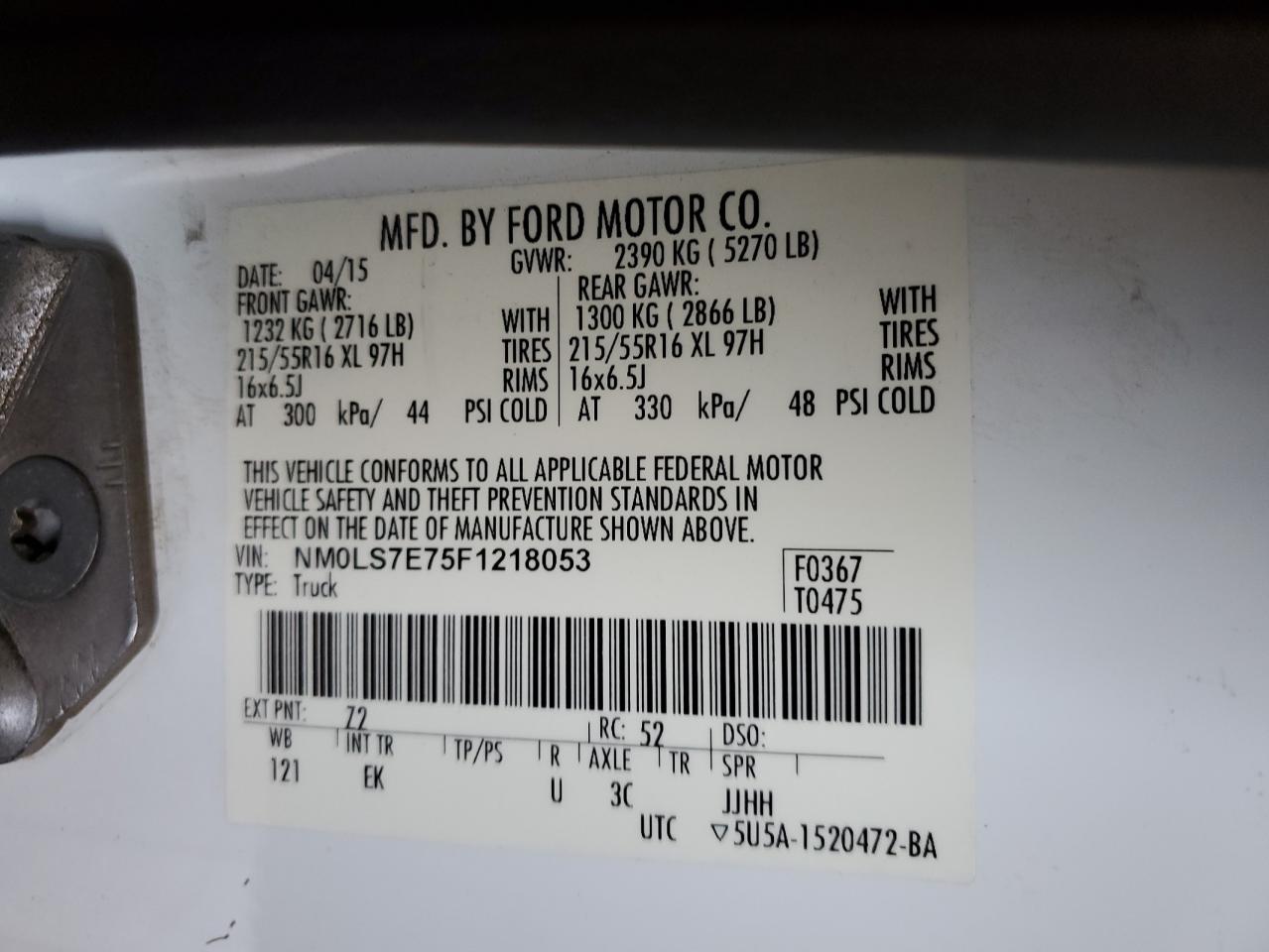 FORD TRANSIT CONNECT XL