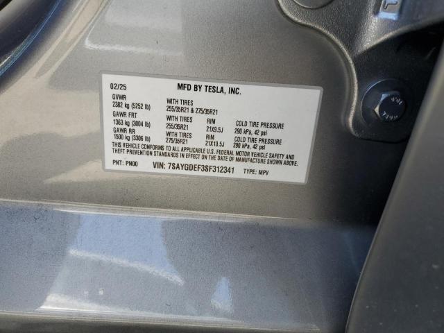 2025 TESLA MODEL Y 7SAYGDEF3SF312341