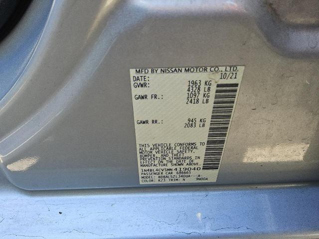 2021 NISSAN ALTIMA SR 1N4BL4CV5MN419040