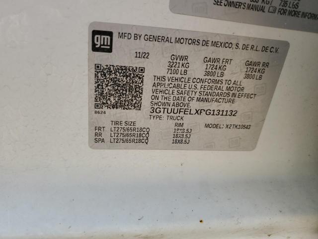 2023 GMC SIERRA K15 3GTUUFELXPG131132