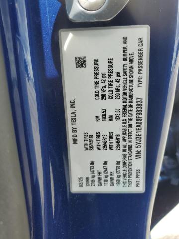 2025 TESLA MODEL 3 5YJ3E1EA0SF983837