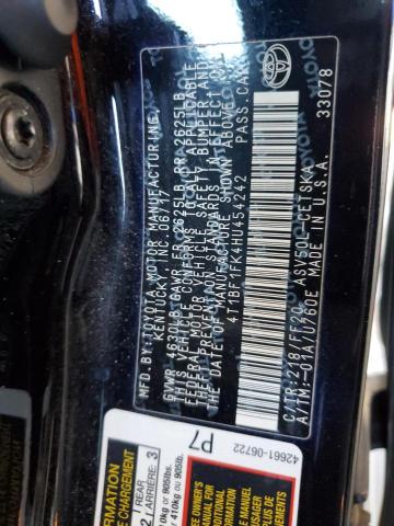 2017 TOYOTA CAMRY LE 4T1BF1FK4HU454242