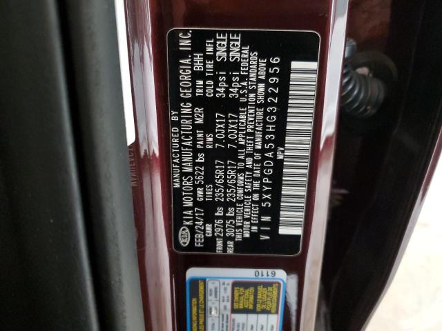 2017 KIA SORENTO LX 5XYPGDA53HG322956