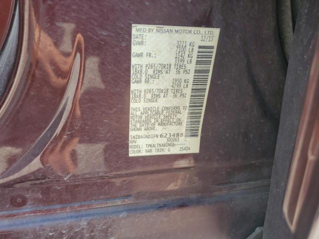 2015 NISSAN ARMADA SV 5N1BA0ND1FN623488