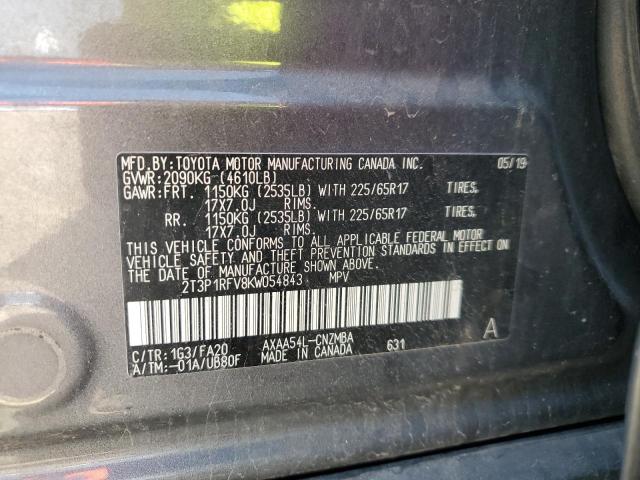 2019 TOYOTA RAV4 XLE - 2T3P1RFV8KW054843