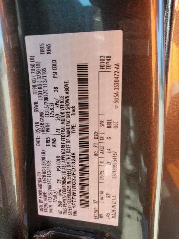 2018 FORD F150 RAPTOR 1FTFW1RG3JFD13248