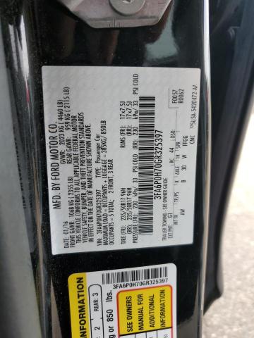 2016 FORD FUSION SE - 3FA6P0H70GR325397