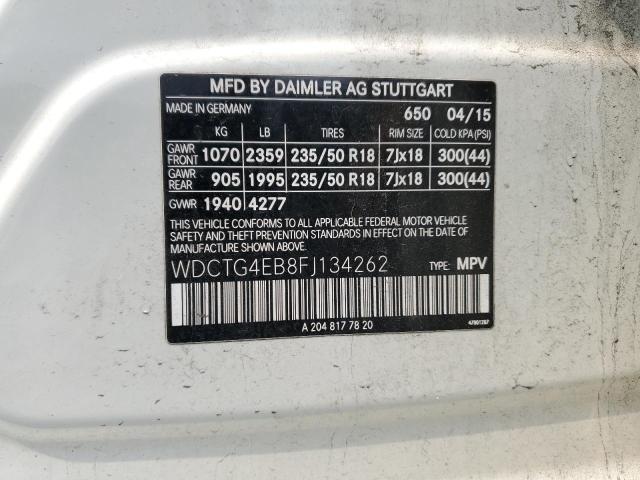 2015 MERCEDES-BENZ GLA 250 WDCTG4EB8FJ134262