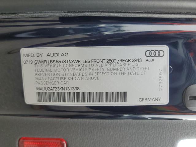 2019 AUDI A7 PREMIUM WAUU2AF23KN131338