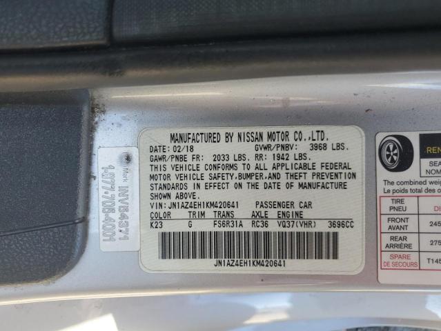 2019 NISSAN 370Z BASE JN1AZ4EH1KM420641