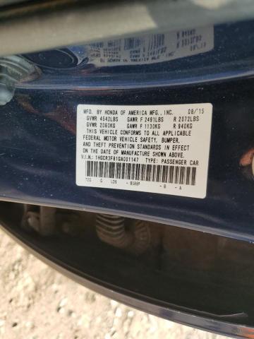 2016 HONDA ACCORD EXL 1HGCR3F81GA001147