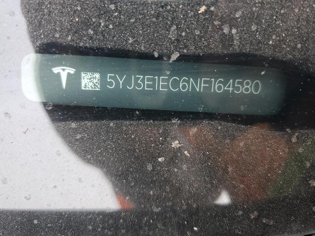 2022 TESLA MODEL 3 5YJ3E1EC6NF164580