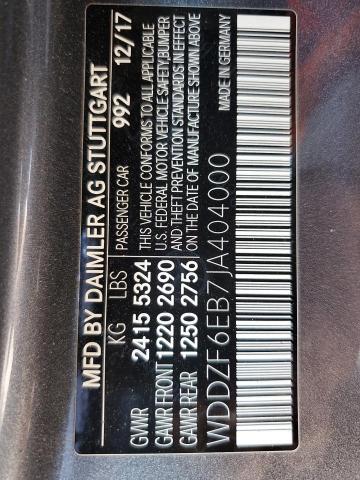 2018 MERCEDES-BENZ E 43 4MATIC AMG WDDZF6EB7JA404000