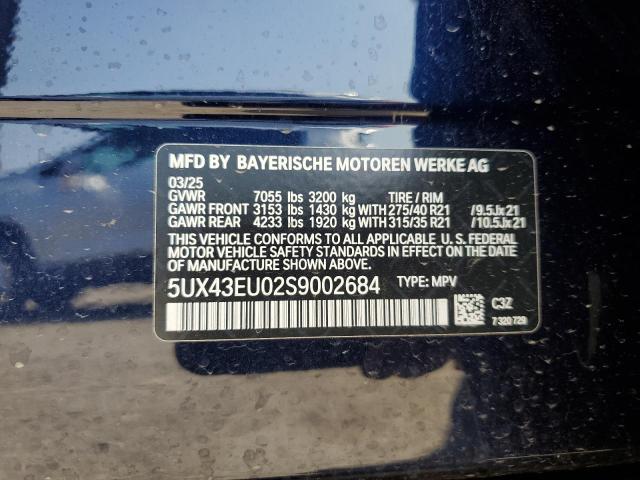 2025 BMW X5 XDRIVE5 - 5UX43EU02S9002684