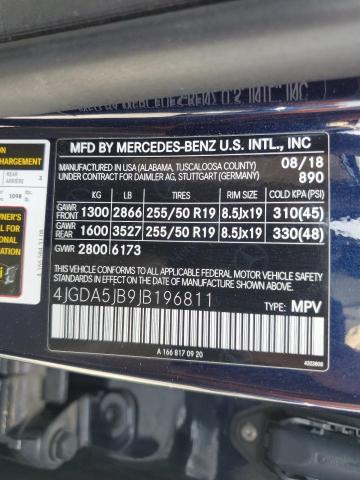 2018 MERCEDES-BENZ GLE 350 4JGDA5JB9JB196811