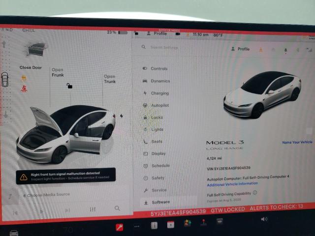 2025 TESLA MODEL 3 5YJ3E1EA4SF904539