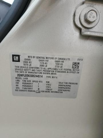 2013 CHEVROLET EQUINOX LT - 2GNFLEEK3D6244514