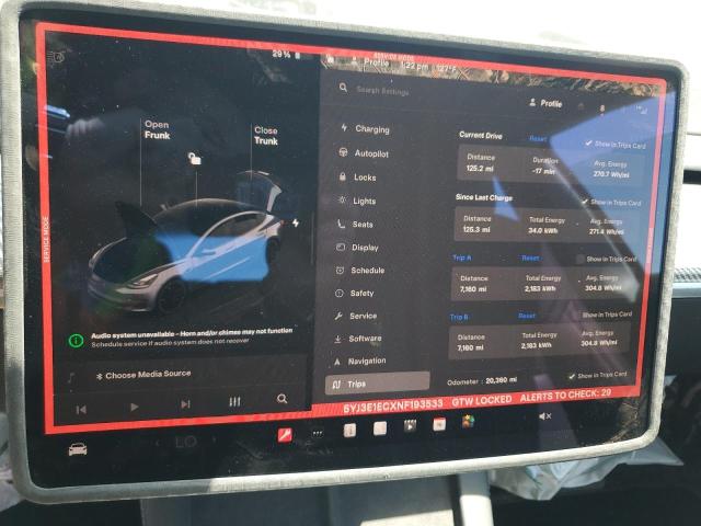 2022 TESLA MODEL 3 5YJ3E1ECXNF193533
