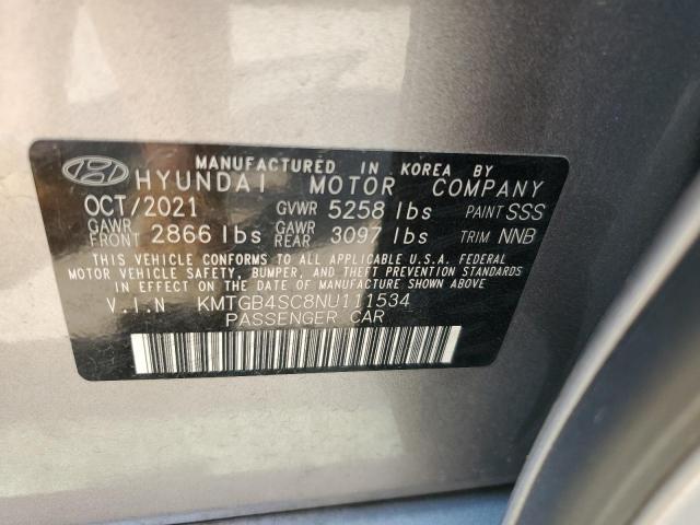 2022 GENESIS G80 BASE KMTGB4SC8NU111534