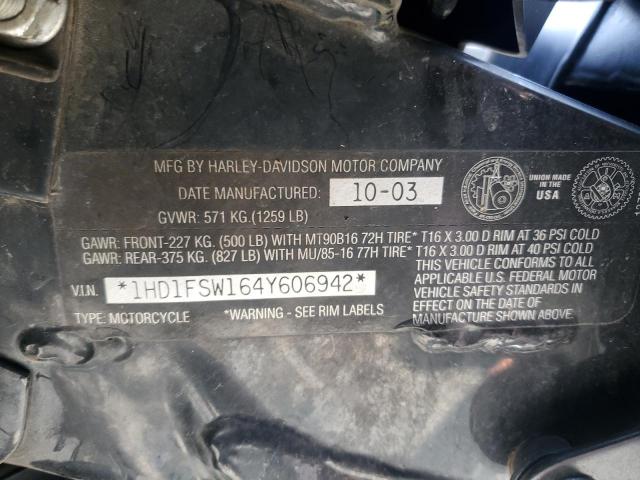 2004 HARLEY-DAVIDSON FLTRI - 1HD1FSW164Y606942