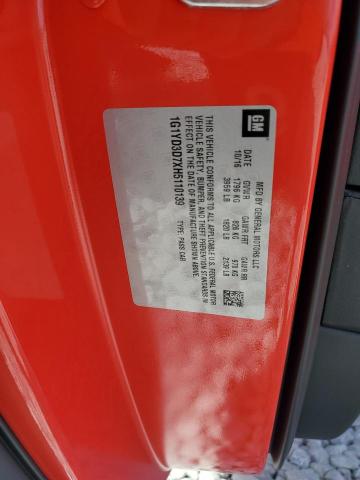 2017 CHEVROLET CORVETTE STINGRAY 2LT 1G1YD3D7XH5110139