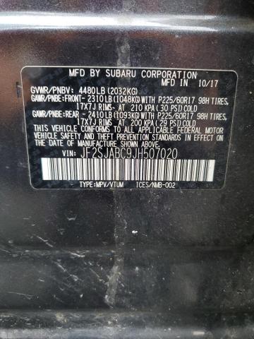 2018 SUBARU FORESTER 2 JF2SJABC9JH507020